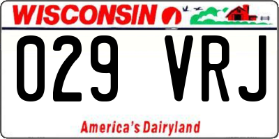 WI license plate 029VRJ
