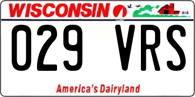 WI license plate 029VRS