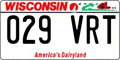 WI license plate 029VRT