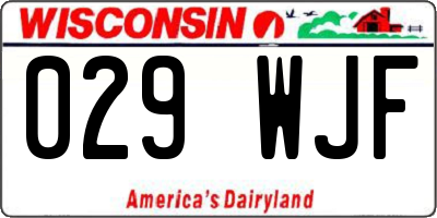 WI license plate 029WJF
