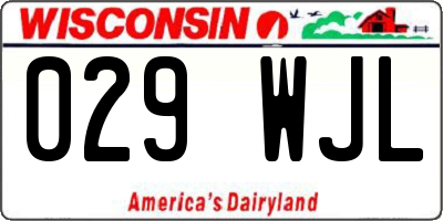 WI license plate 029WJL
