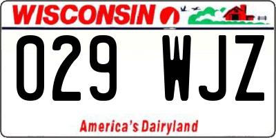 WI license plate 029WJZ