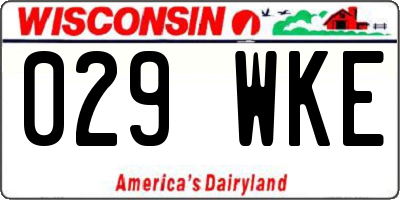 WI license plate 029WKE