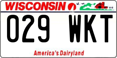WI license plate 029WKT