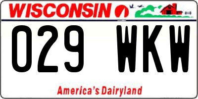 WI license plate 029WKW