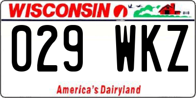 WI license plate 029WKZ