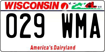 WI license plate 029WMA