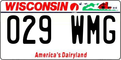 WI license plate 029WMG
