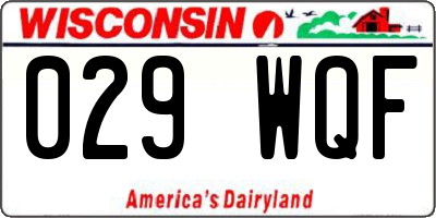 WI license plate 029WQF