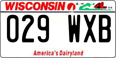 WI license plate 029WXB
