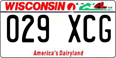 WI license plate 029XCG