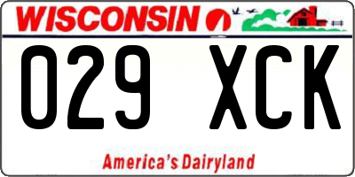 WI license plate 029XCK