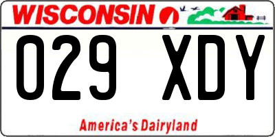 WI license plate 029XDY
