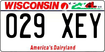 WI license plate 029XEY