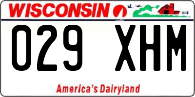 WI license plate 029XHM