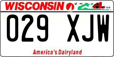WI license plate 029XJW