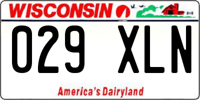 WI license plate 029XLN