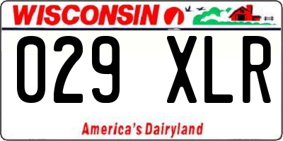 WI license plate 029XLR