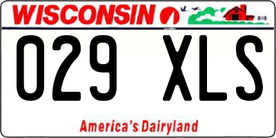 WI license plate 029XLS
