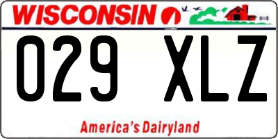 WI license plate 029XLZ