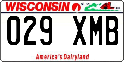WI license plate 029XMB