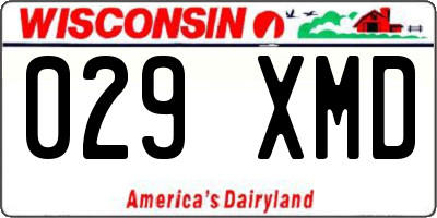 WI license plate 029XMD