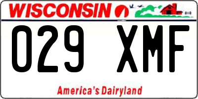 WI license plate 029XMF