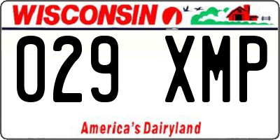 WI license plate 029XMP