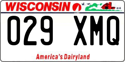 WI license plate 029XMQ