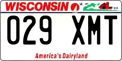 WI license plate 029XMT