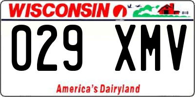 WI license plate 029XMV