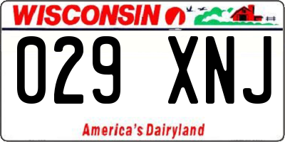 WI license plate 029XNJ