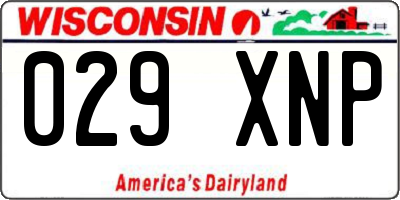 WI license plate 029XNP