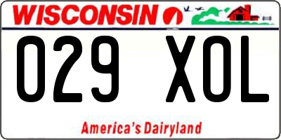 WI license plate 029XOL