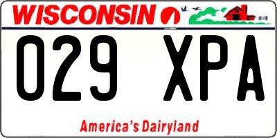 WI license plate 029XPA