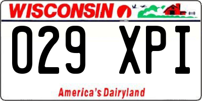 WI license plate 029XPI