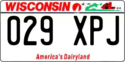 WI license plate 029XPJ