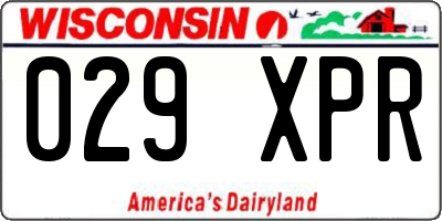 WI license plate 029XPR