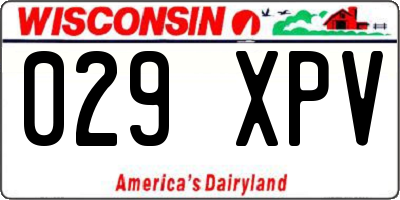 WI license plate 029XPV
