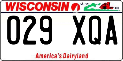 WI license plate 029XQA