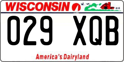 WI license plate 029XQB