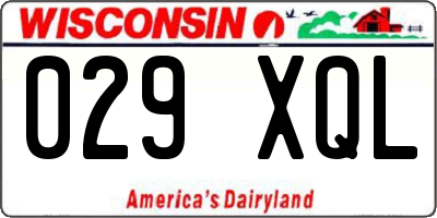 WI license plate 029XQL