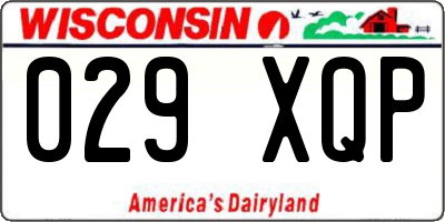 WI license plate 029XQP