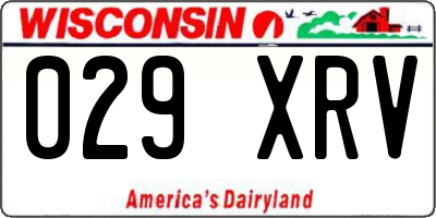 WI license plate 029XRV
