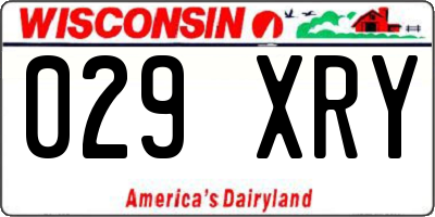 WI license plate 029XRY