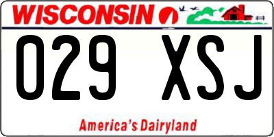 WI license plate 029XSJ