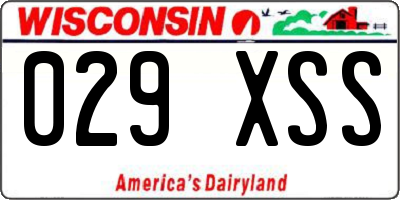 WI license plate 029XSS