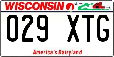 WI license plate 029XTG