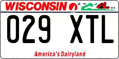 WI license plate 029XTL