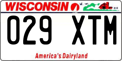WI license plate 029XTM